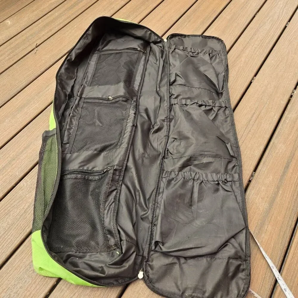 Voodoo Hockey Bag green and black back pack straps easy carry, pockets